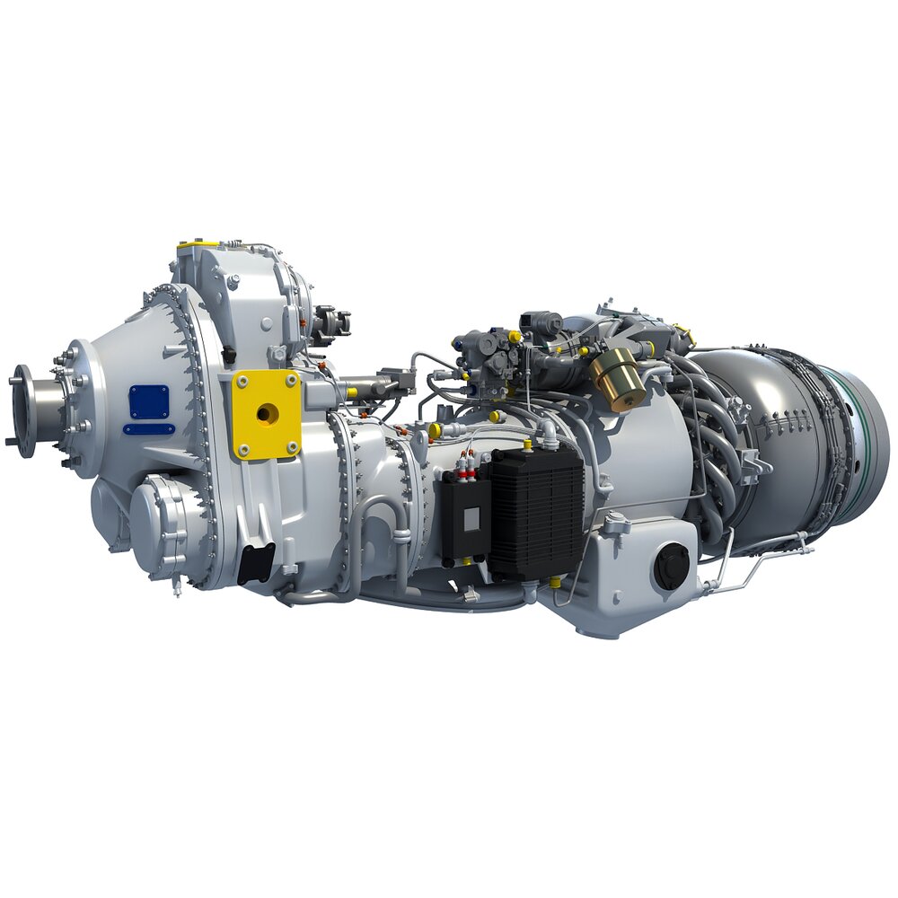 Turboprop Engine Pratt & Whitney Canada PW100 3D-Modell