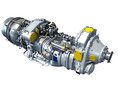 Turboprop Engine Pratt & Whitney Canada PW100 3D模型