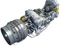 Turboprop Engine Pratt & Whitney Canada PW100 3D 모델 
