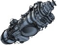 Turboprop Engine Pratt & Whitney Canada PW100 3D-Modell