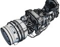 Turboprop Engine Pratt & Whitney Canada PW100 3D模型