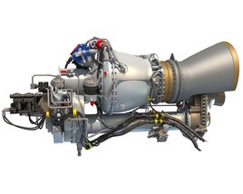 Turboshaft Helicopter Engine For Military And Civil Helicopters Modelo 3D