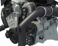 Turbo Straight Six-cylinder Petrol Engine 3d model