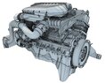 Turbo Straight Six-cylinder Petrol Engine 3D模型