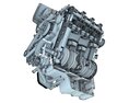 V6 Car Engine Cutaway Modelo 3D