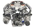 V6 Engine Full With Cutaway 3D модель