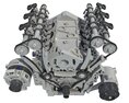 V6 Engine Full With Cutaway 3d model
