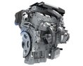 V6 Engine Full With Cutaway Modello 3D