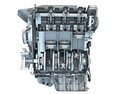 V6 Engine Full With Cutaway 3D 모델 
