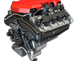V8 Car Engine 3Dモデル