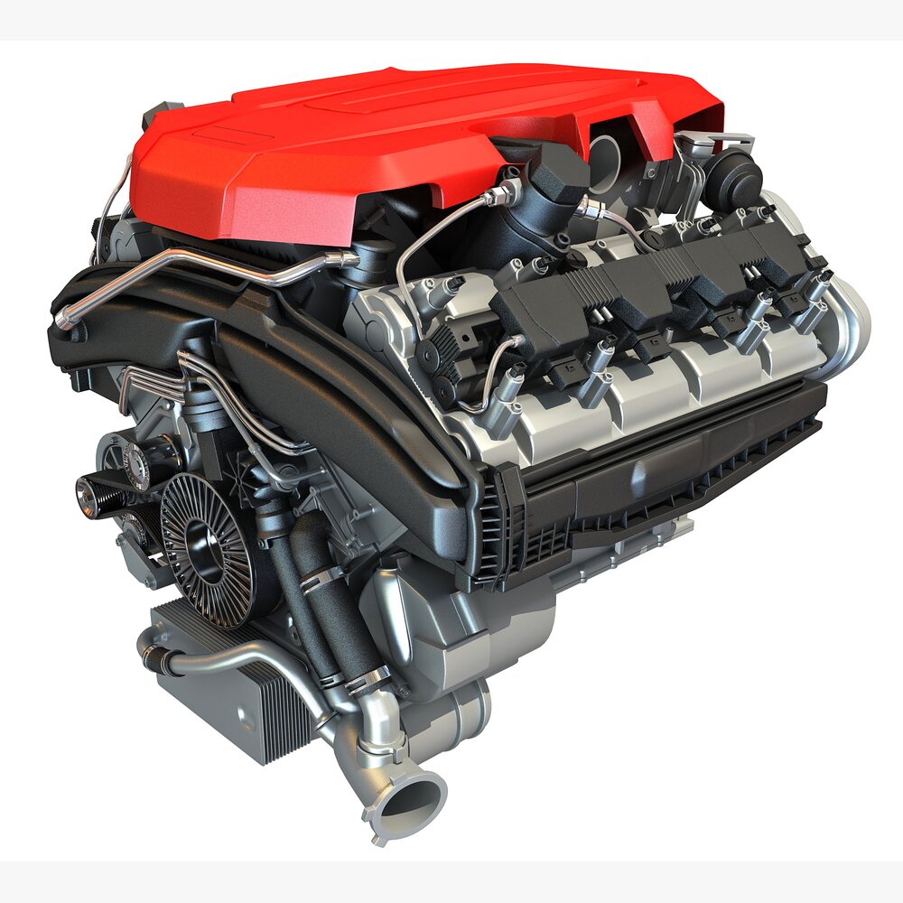 V8 Car Engine 3D模型