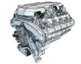 V8 Car Engine 3D-Modell