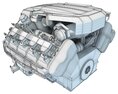 V8 Car Engine 3D модель