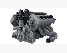 V8 Eight Cylinder V Engine 3D 모델 