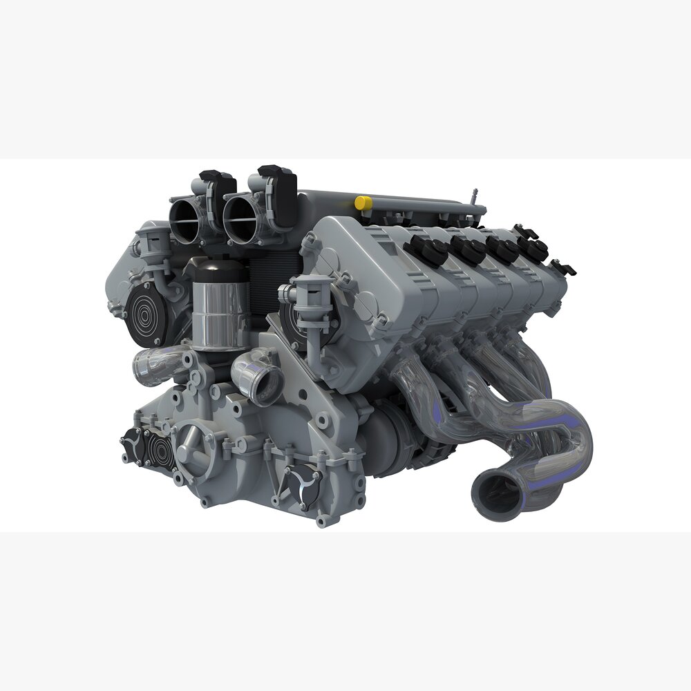 V8 Eight Cylinder V Engine 3D model