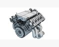 V8 Eight Cylinder V Engine 3D-Modell