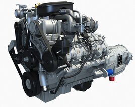V8 Engine With Automatic Transmission 3D模型