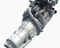 V8 Engine With Automatic Transmission 3D модель