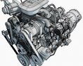 V8 Engine With Automatic Transmission 3D-Modell