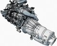 V8 Engine With Automatic Transmission 3D-Modell