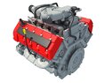 V8 Engine With Interior Parts Modello 3D