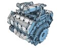 V8 Engine With Interior Parts Modelo 3D