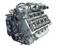 V8 Engine With Interior Parts 3D-Modell