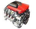V8 Supercharged Engine Modelo 3D
