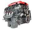 V8 Supercharged Engine 3d model