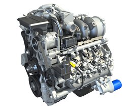 V8 Turbo Engine 3D model