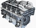 V12 Diesel Engine 3d model
