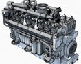 V12 Diesel Engine 3D 모델 