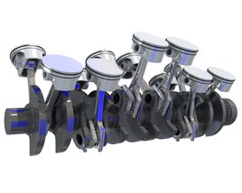V12 Engine Cylinders 3D-Modell