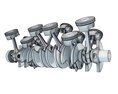 V12 Engine Cylinders Modello 3D