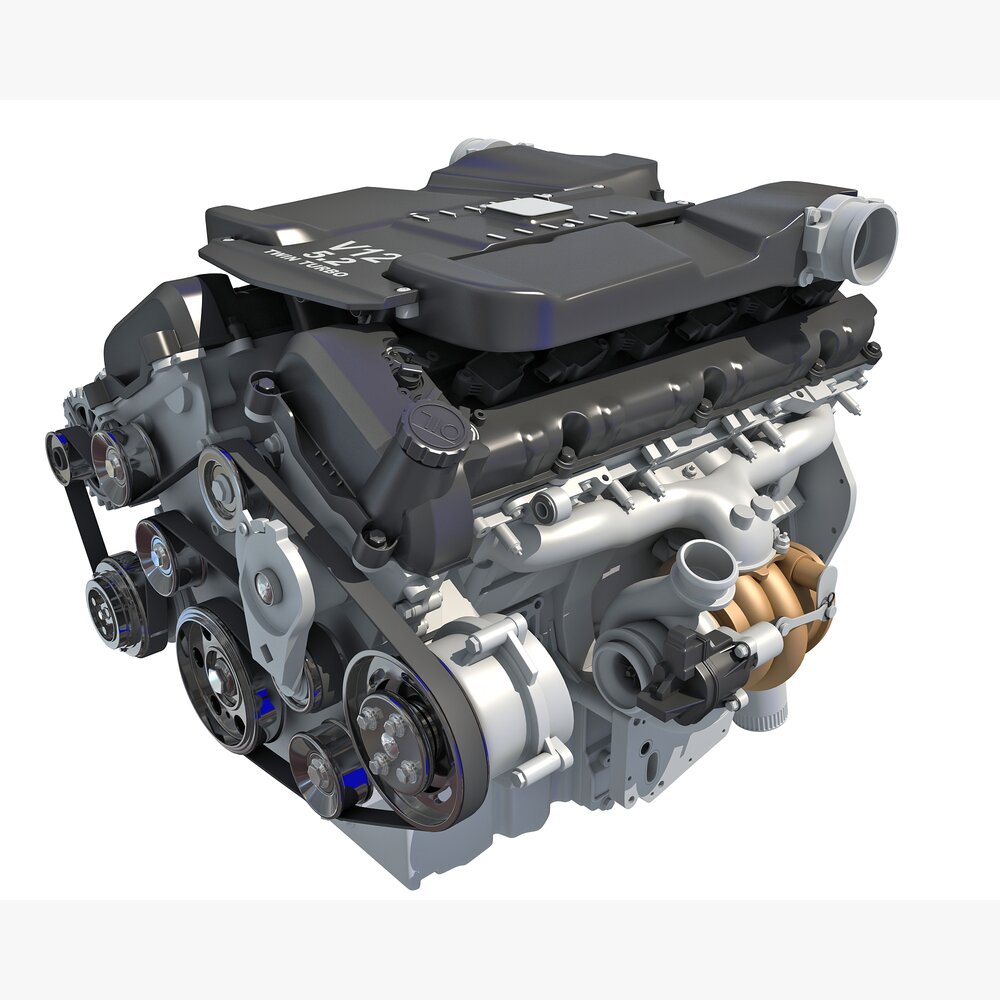 V12 Motor 3D 모델 