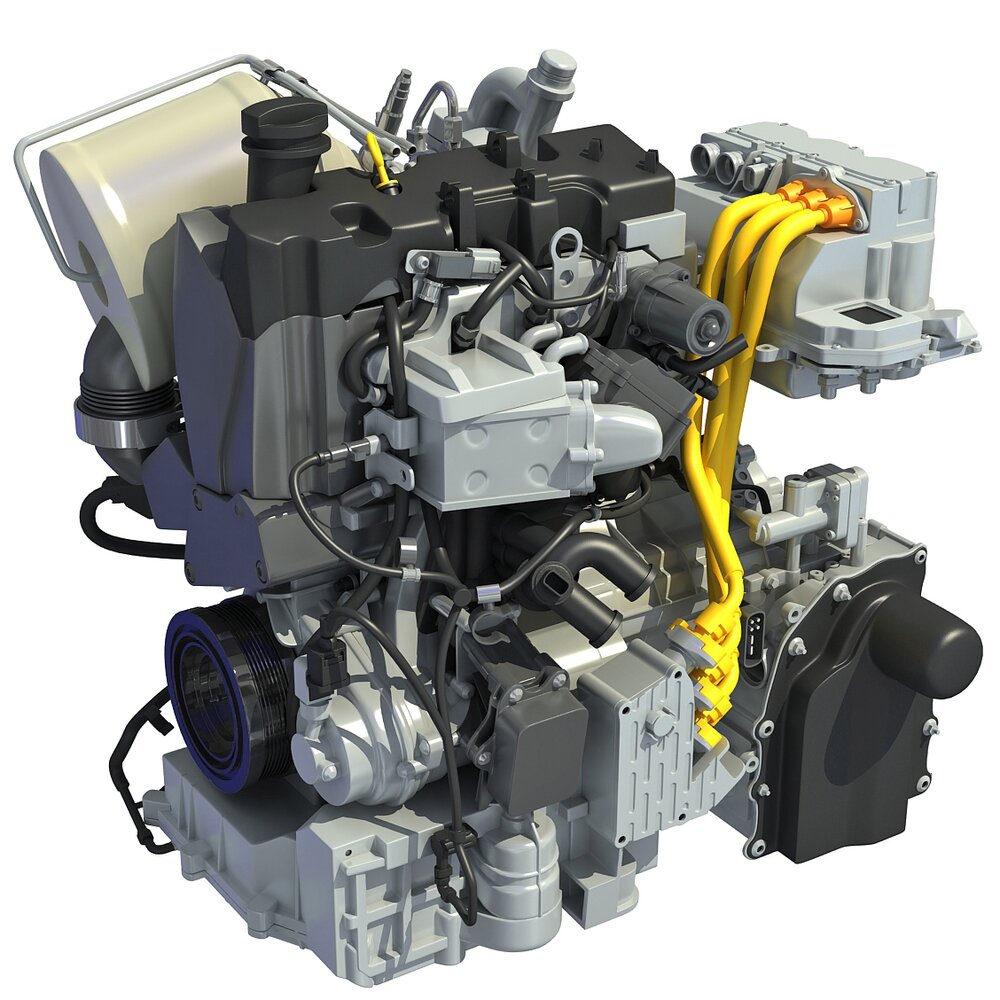 Volkswagen XL1 Engine 3Dモデル