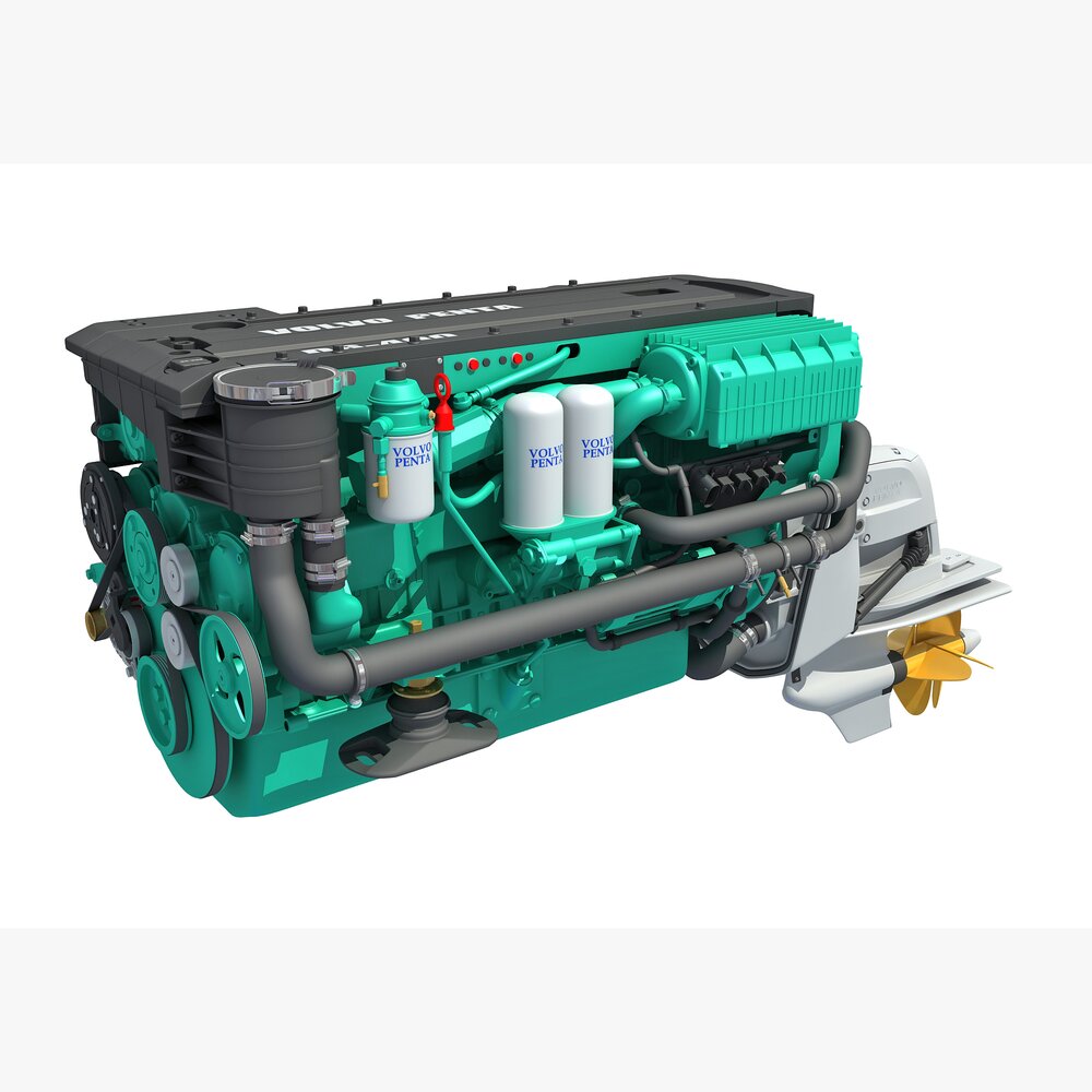 Volvo Penta Powerboat Engine 3D模型