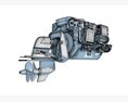 Volvo Penta Powerboat Engine Modelo 3d