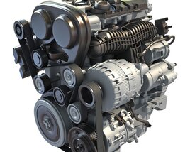 Volvo S60 T6 Drive-E Petrol Engine 3D 모델 