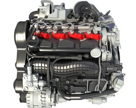 Volvo Supercharged Diesel Engine S60 T6 Drive-E 3D model