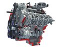 Cutaway Animated V8 Engine 3d model