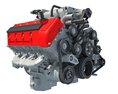 Cutaway Animated V8 Engine 3d model