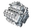 Cutaway Animated V8 Engine 3D-Modell
