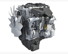 Detroit DD5 Diesel Engine Modello 3D