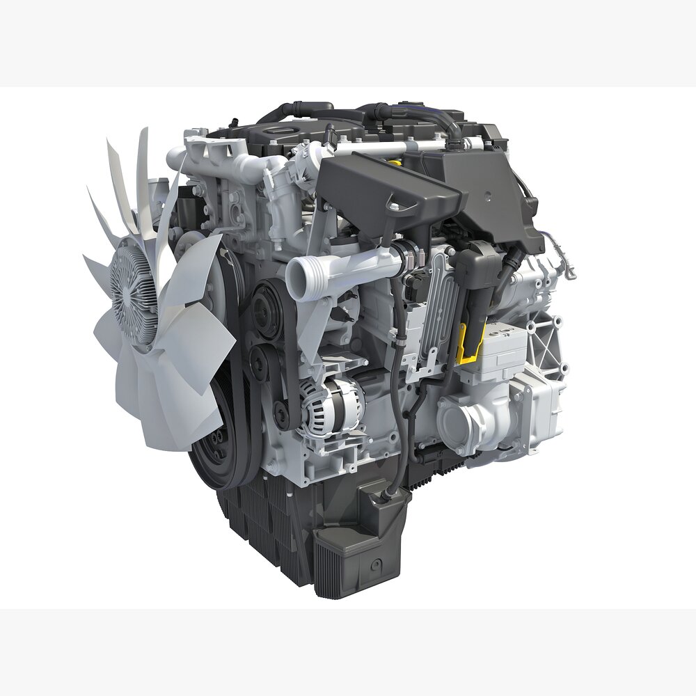 Detroit DD5 Diesel Engine Modello 3D