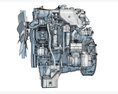 Detroit DD5 Diesel Engine Modelo 3D