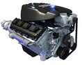 Dodge Ram V8 Engine and Transmission 3d model