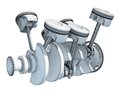 V6 Engine Cylinders 3D 모델 