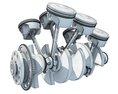 V6 Engine Cylinders 3D-Modell