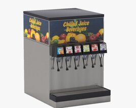 6 Flavor Counter Electric Juice Fountain System Modelo 3d